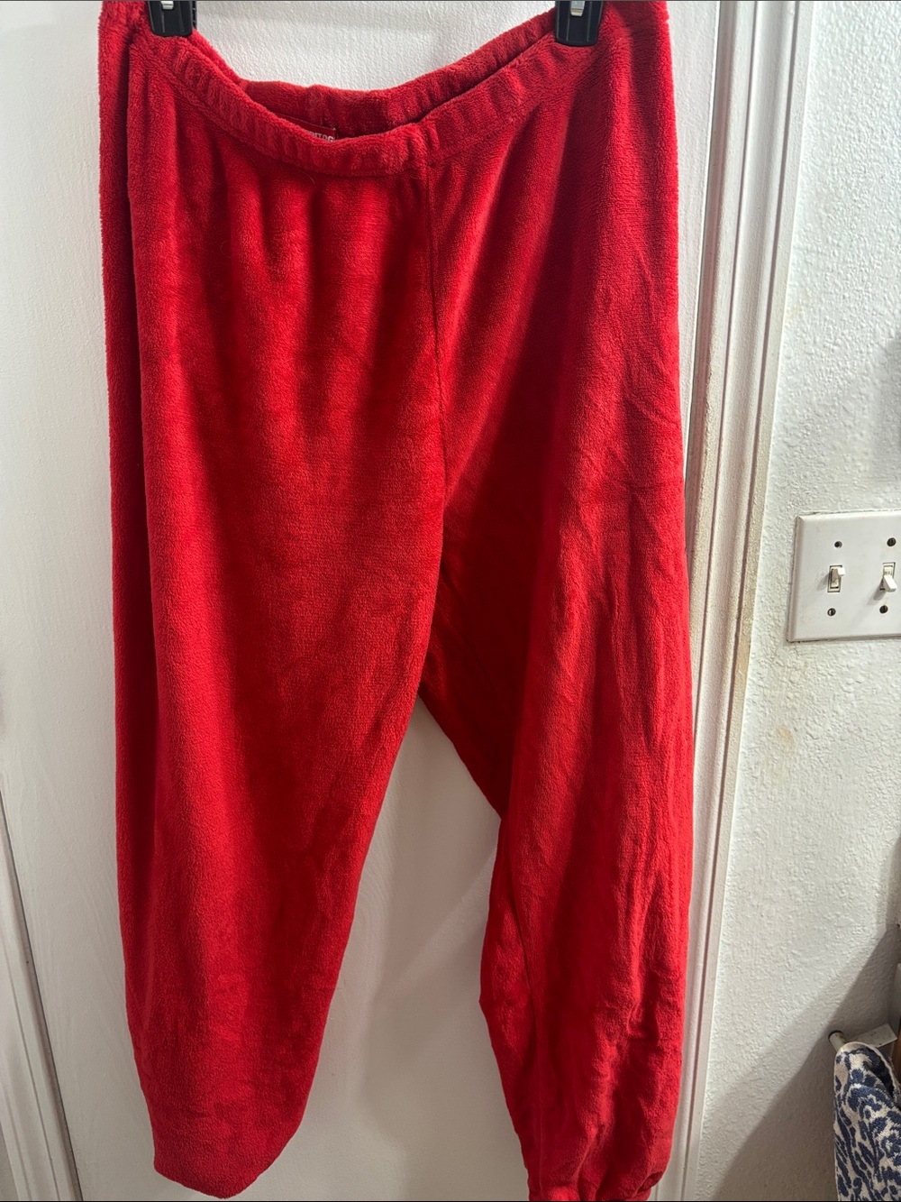 Women’s Red Cozy Fleece Bottoms - Soft Pull-On Pants